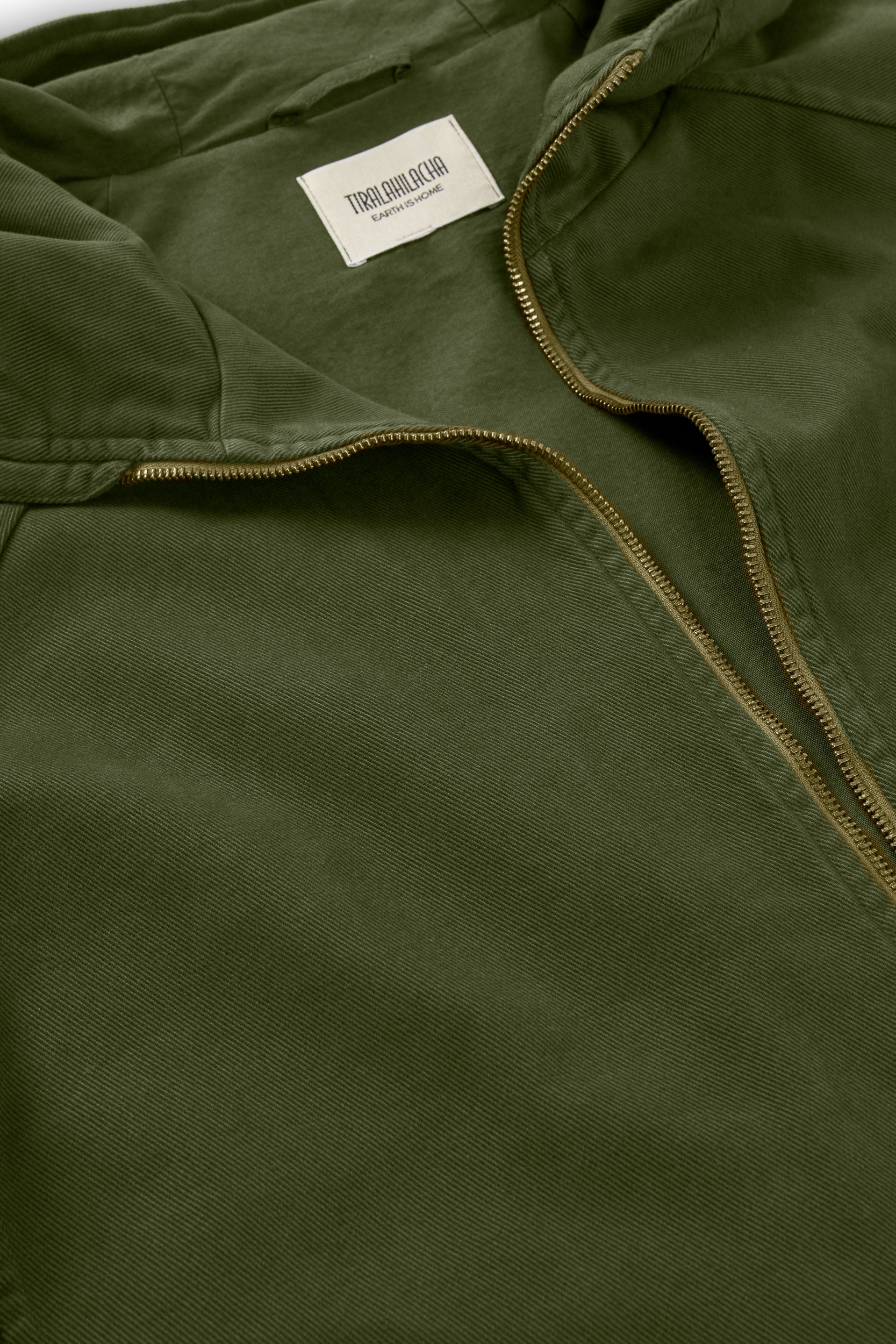 Tensel Jacket Organic Cotton in Olive Green - Imagen 6
