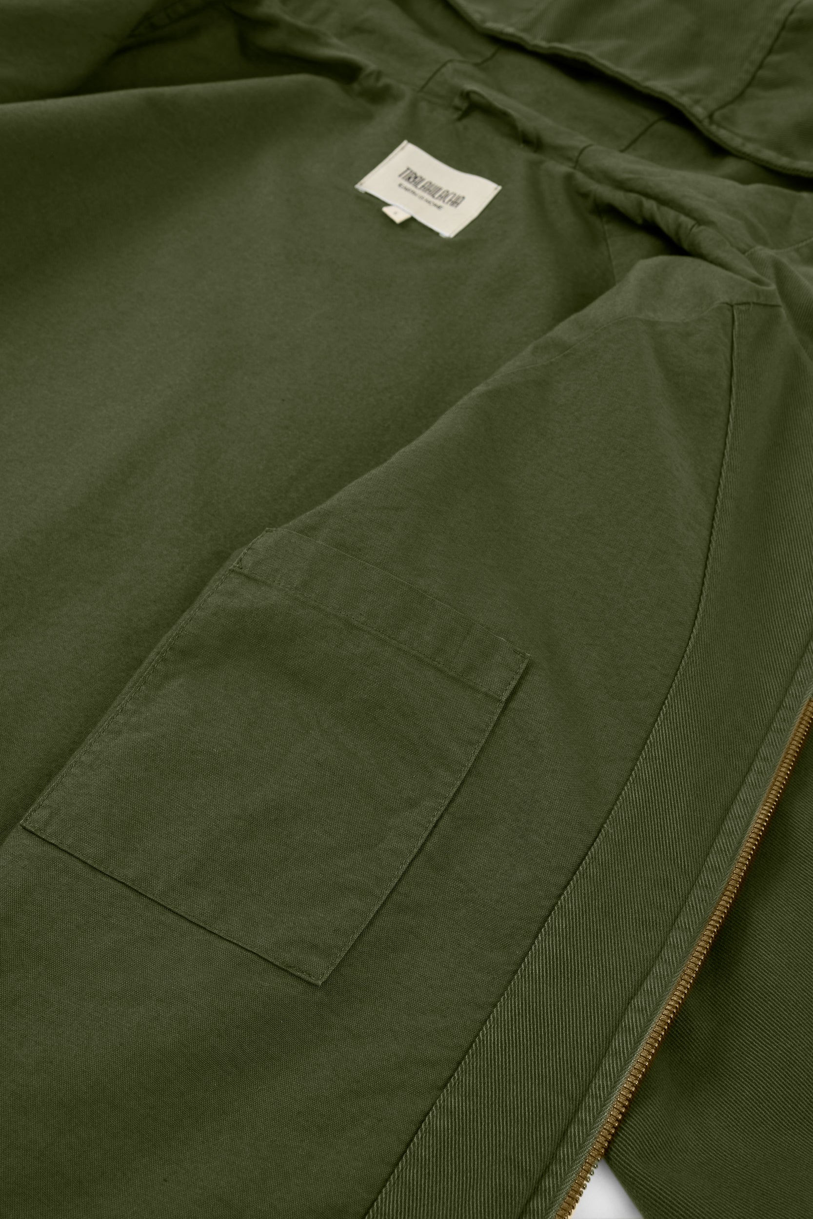 Tensel Jacket Organic Cotton in Olive Green - Imagen 7