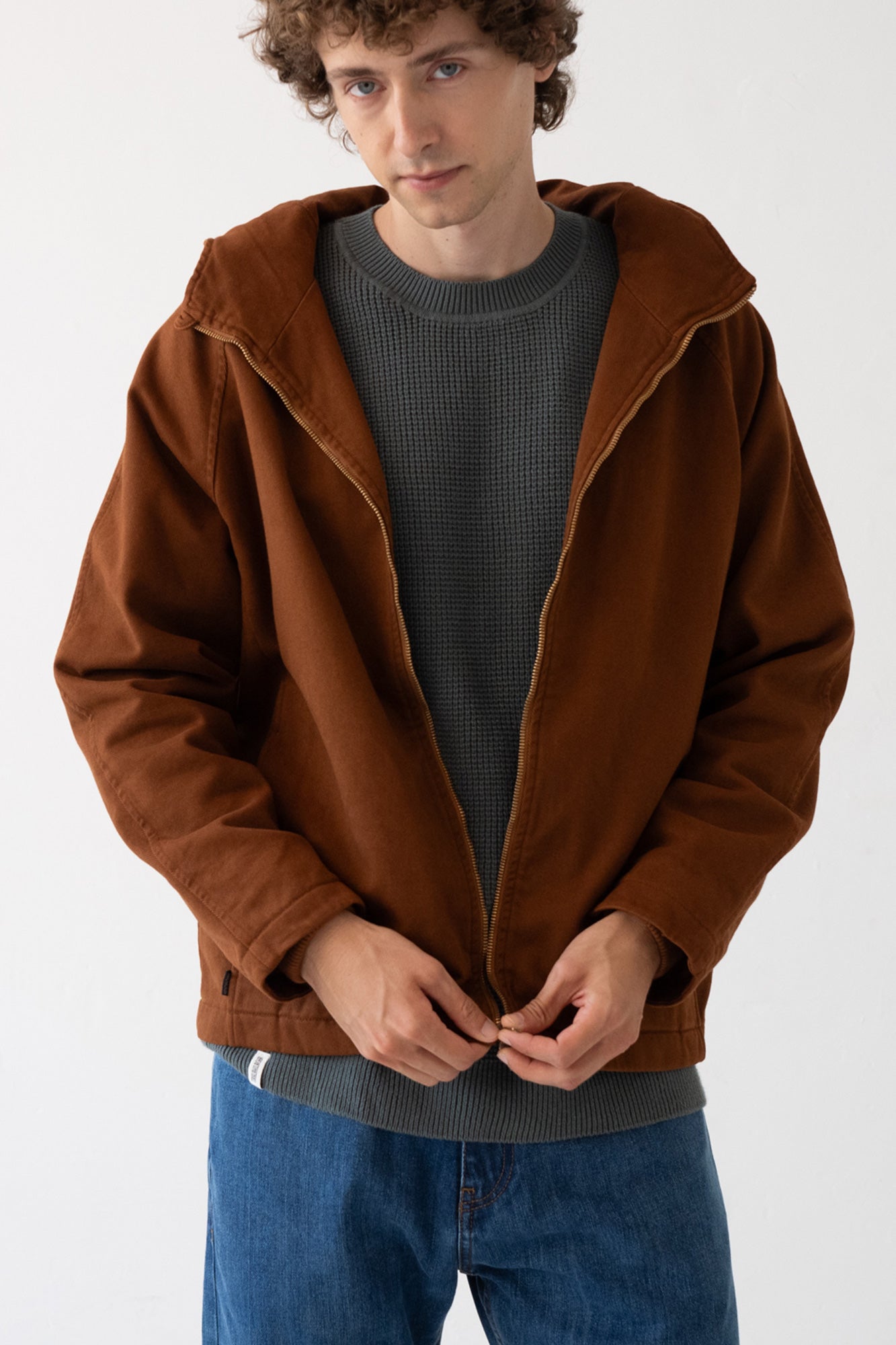 Tensel Jacket Organic Cotton in Terracotta - Imagen 4