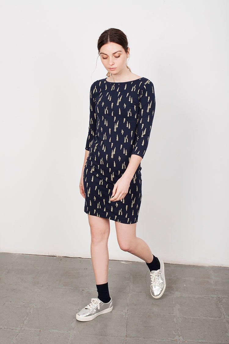 Tight Leia navy blue mini dress