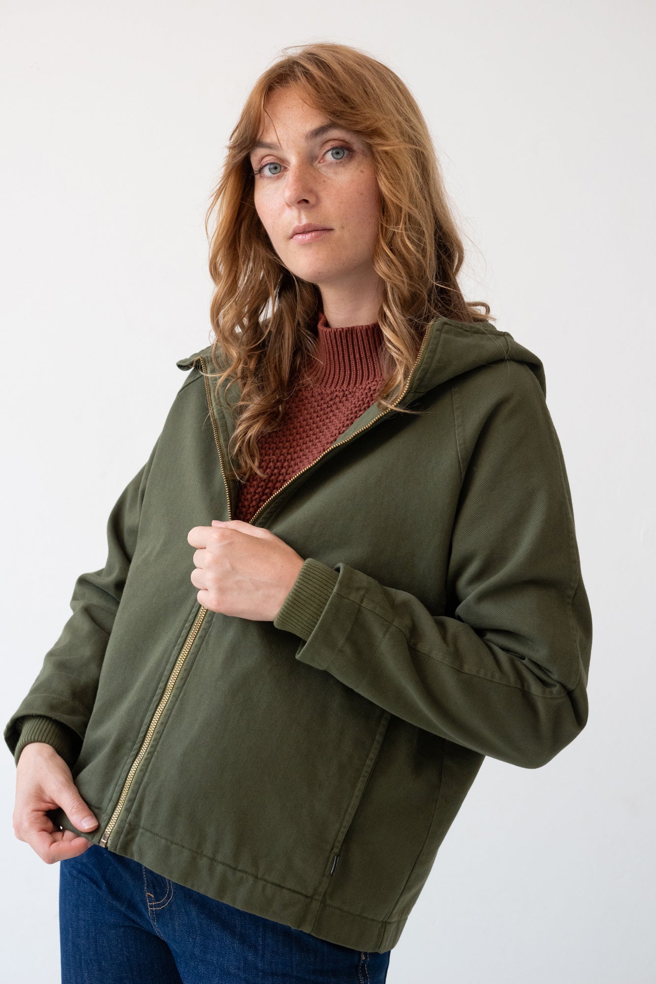 Turina Jacket Organic Cotton in Olive Green