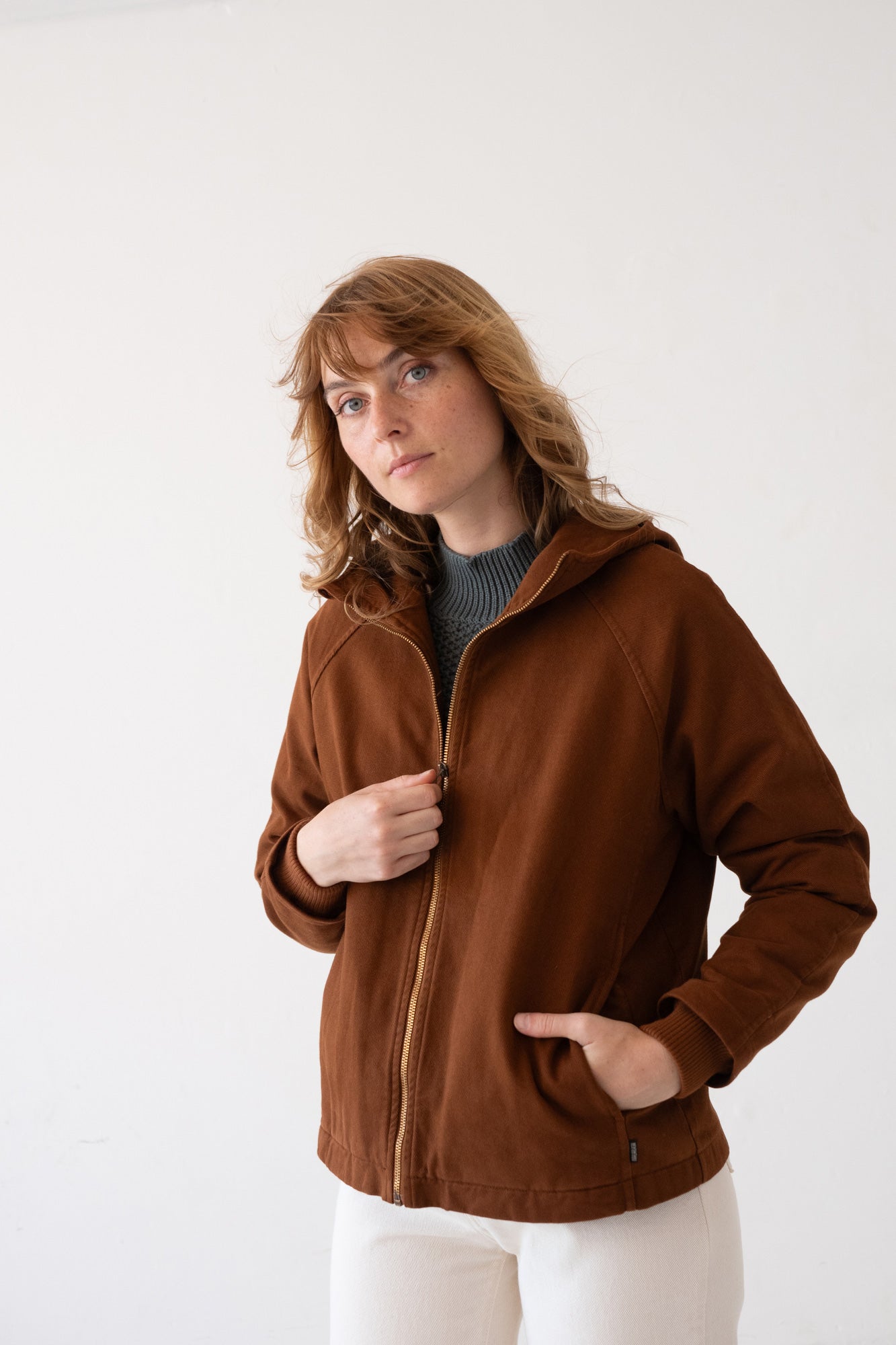 Turina Jacket Organic Cotton in Terracotta - Imagen 4