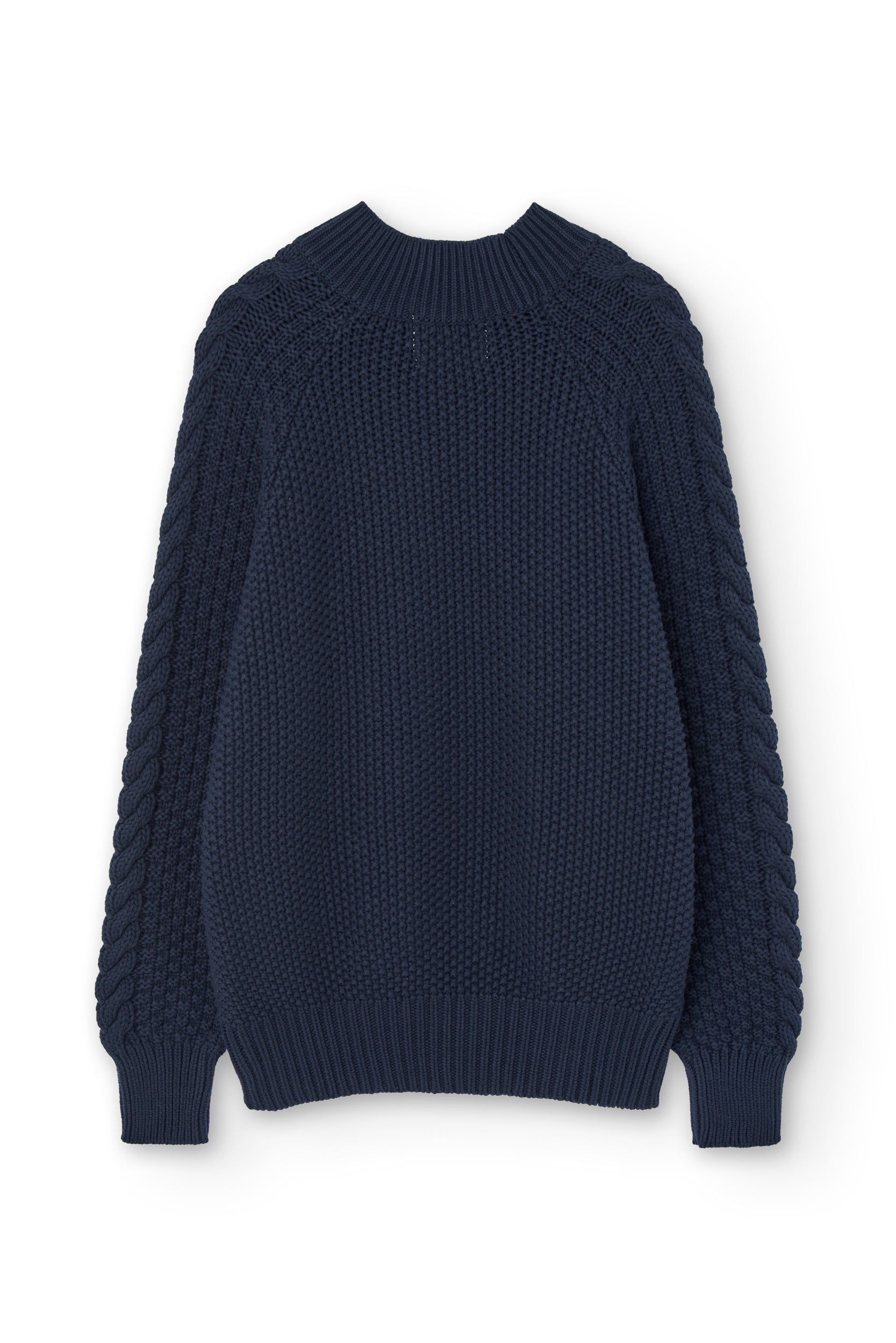 Turner Sweater Organic Cotton in Navy Blue - Imagen 3