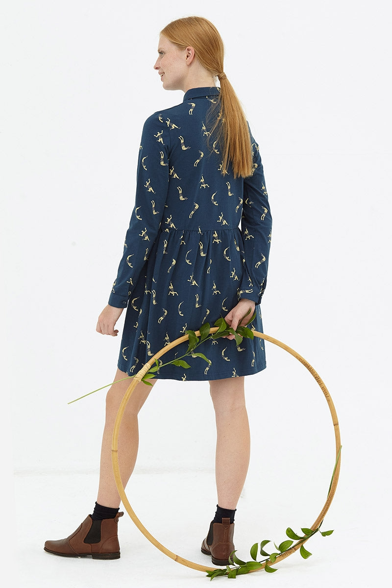 Vestido camisero navy Dorothea