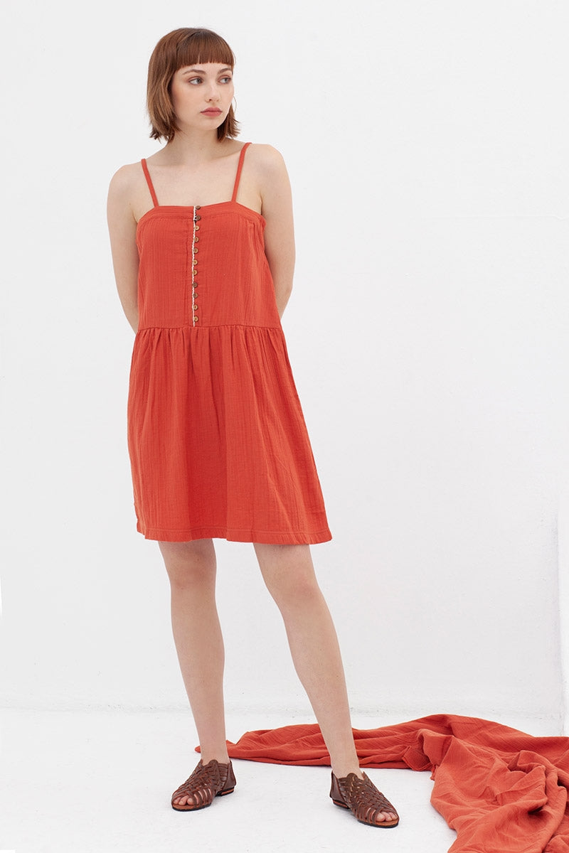 Vestido charlestón teja Ámbar