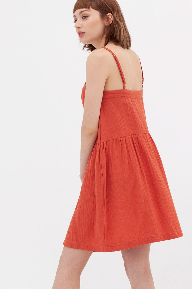 Vestido charlestón teja Ámbar - Imagen 2