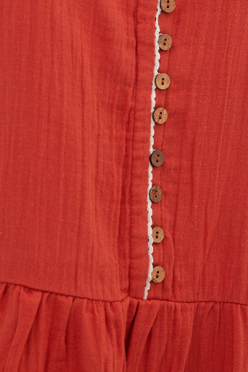 Vestido charlestón teja Ámbar - Imagen 3