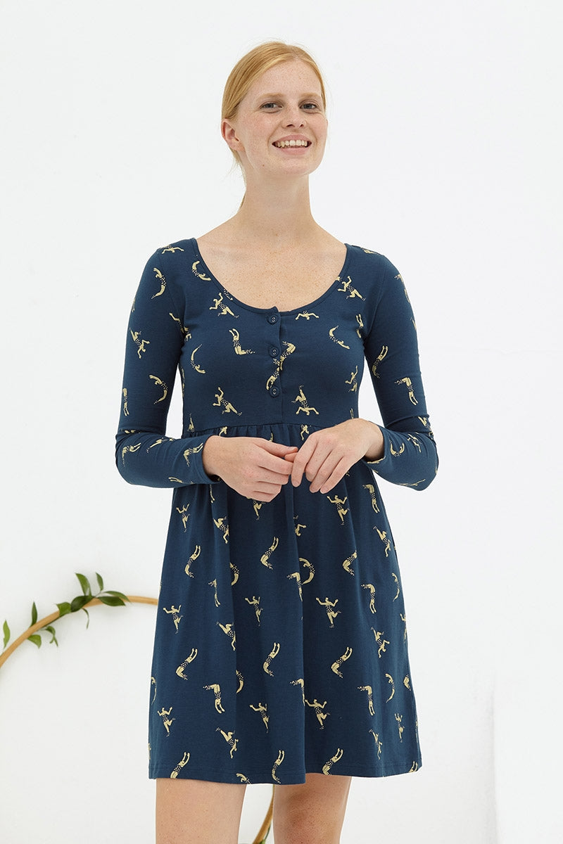 Vestido corte imperio navy Dánae - Imagen 2