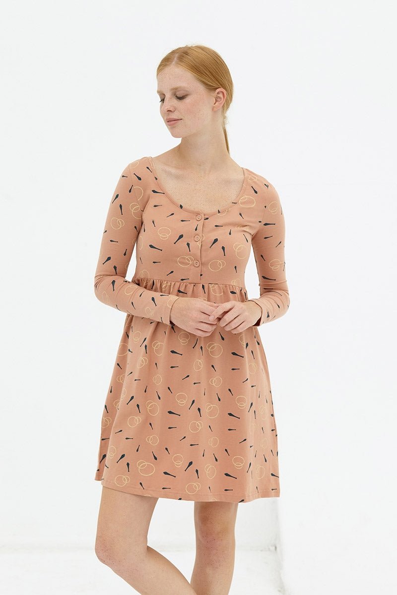 Vestido corte imperio rosa pastel Dánae