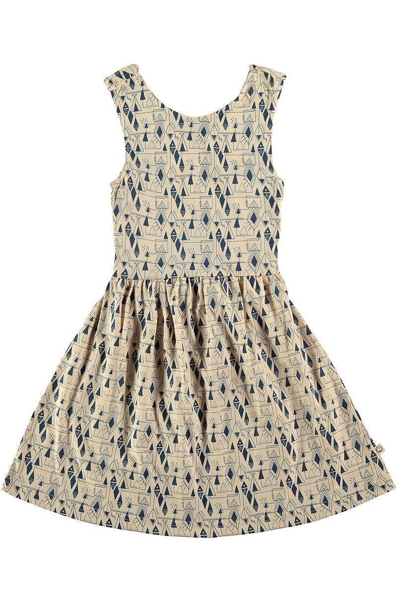 Vestido cruzado geométrico