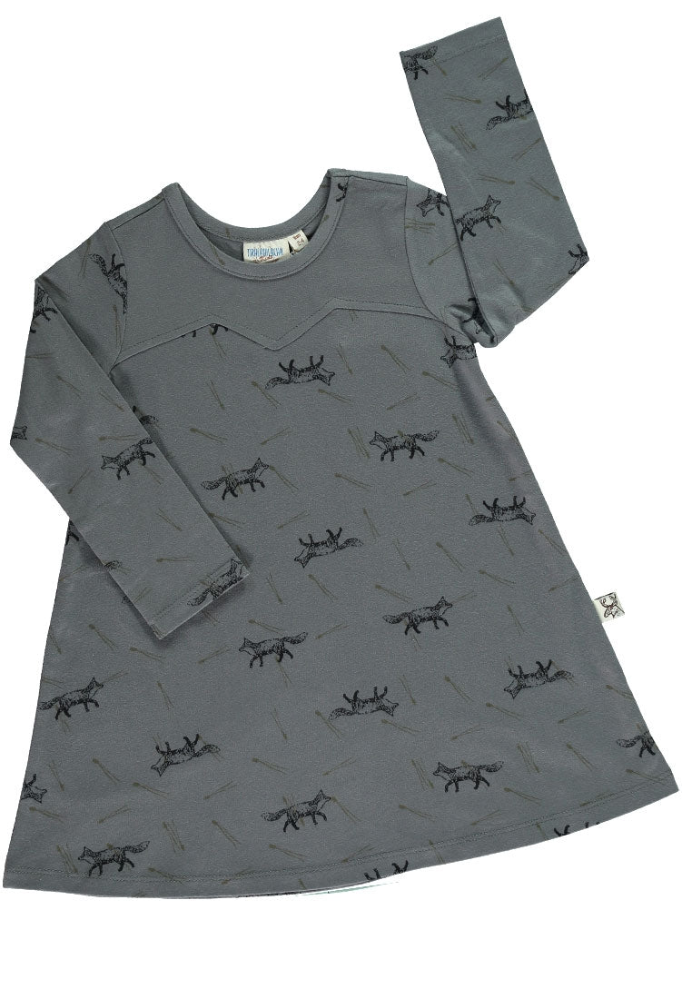 Vestido Evasé color gris