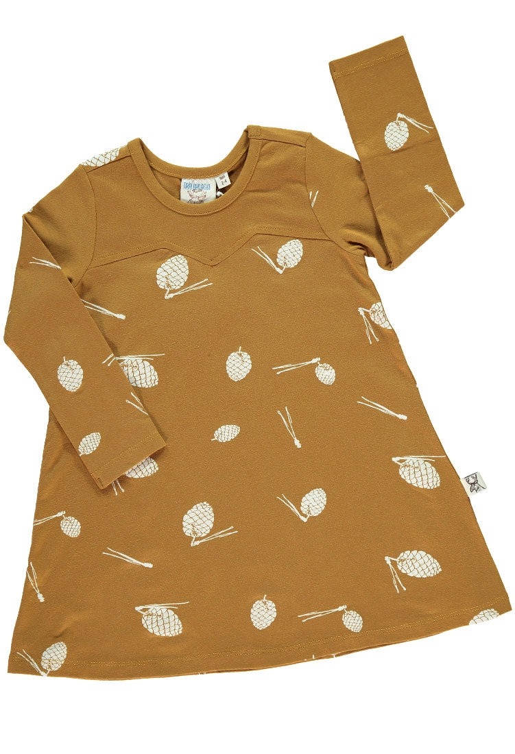 Vestido  Evasé color mostaza