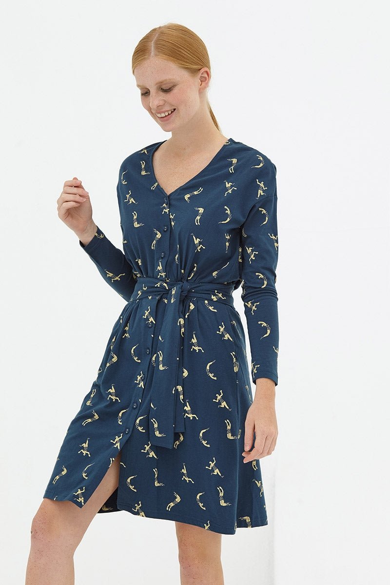 Vestido manga murciélago navy Dafne