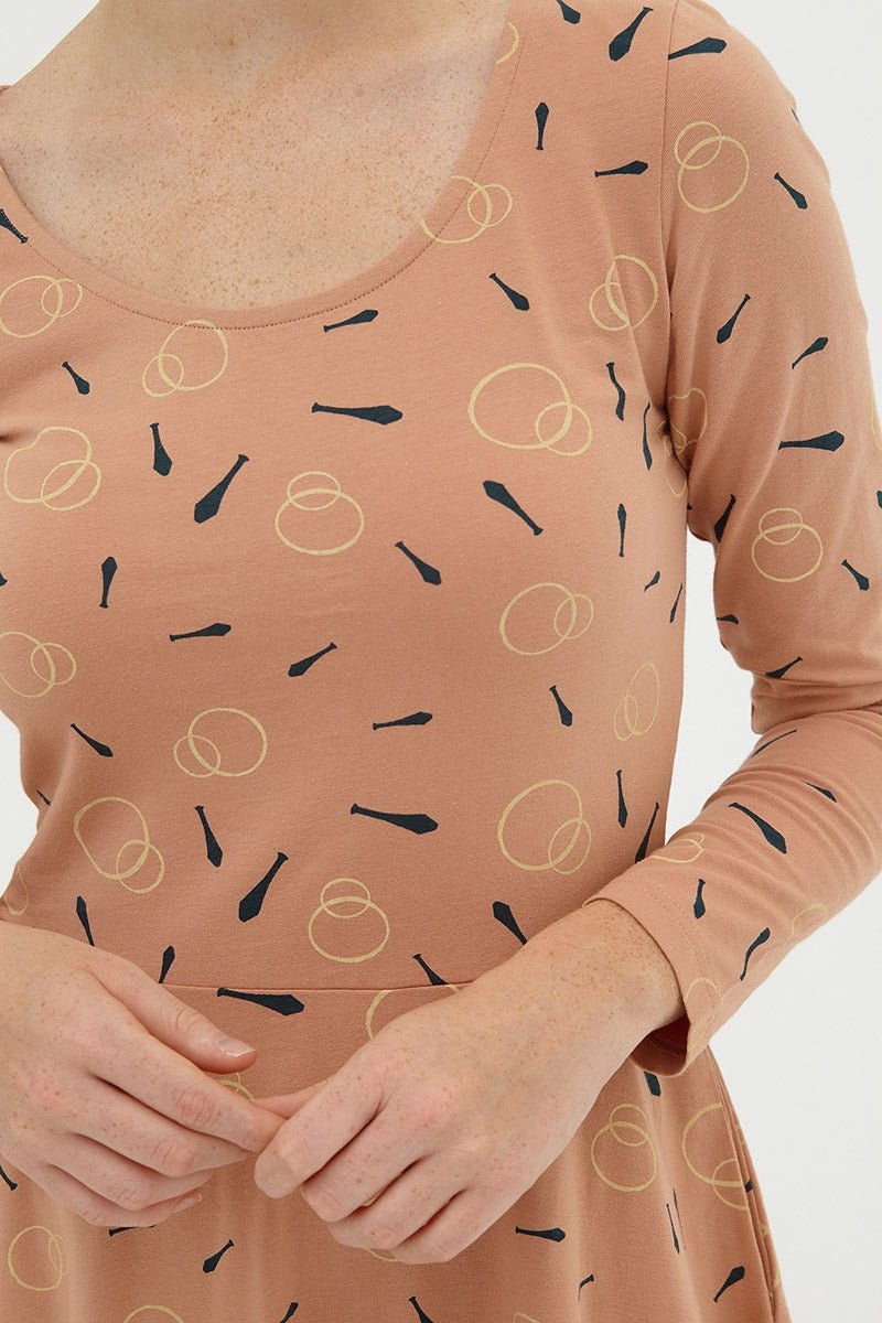 Vestido media capa rosa pastel Denisse - Imagen 3