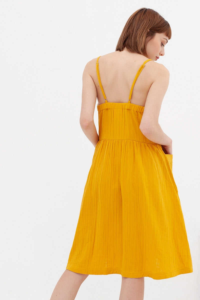 Vestido middi azul Alba