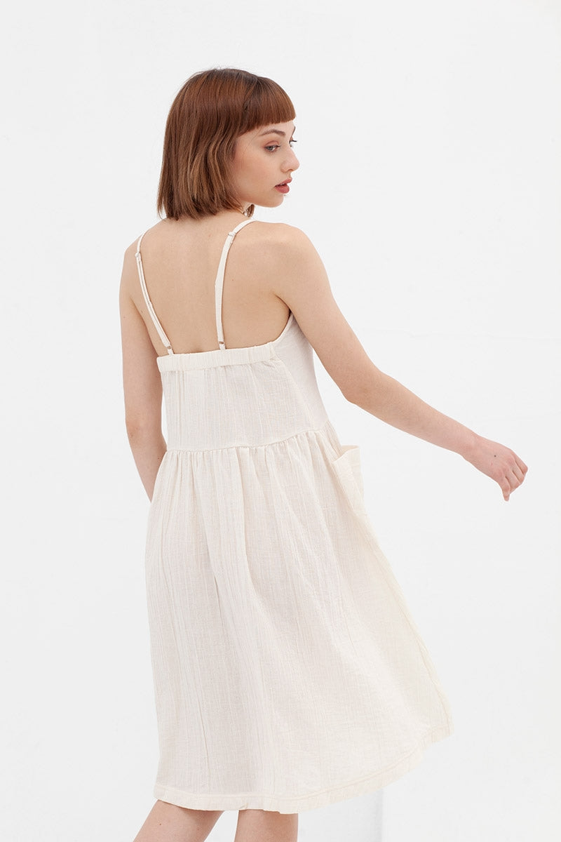 Vestido middi crudo Alba