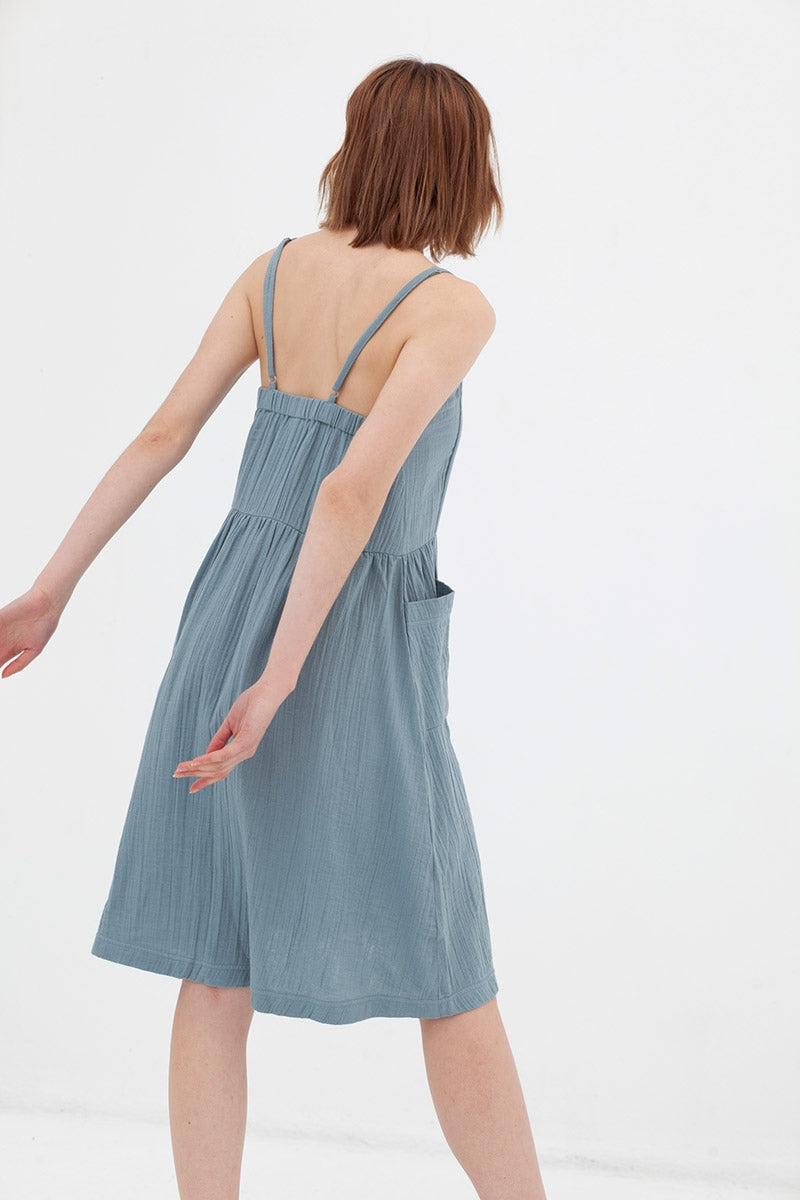 Vestido middi mostaza Alba