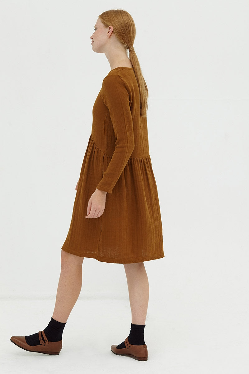 Vestido muselina marrón Dalma