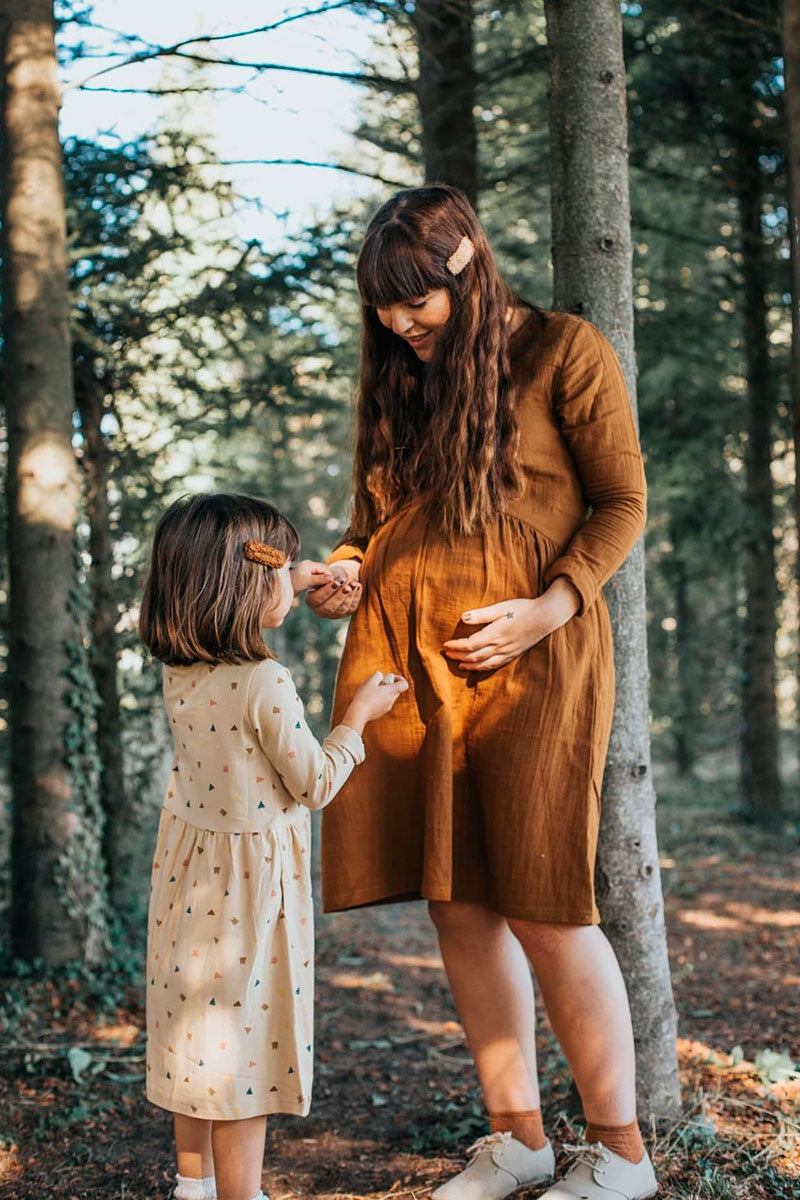 Vestido muselina marrón Dalma - Imagen 2