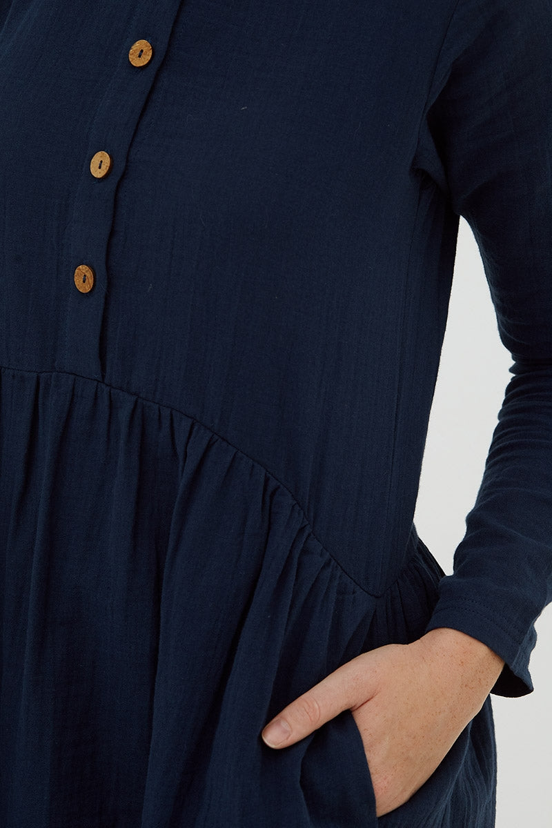 Vestido muselina navy Dalma - Imagen 3