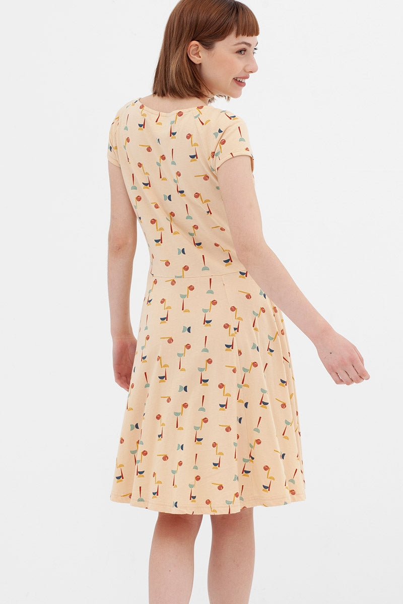 Vestido ranglán abstract print Adèle