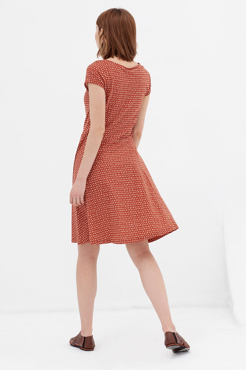 Vestido ranglán teja Adèle