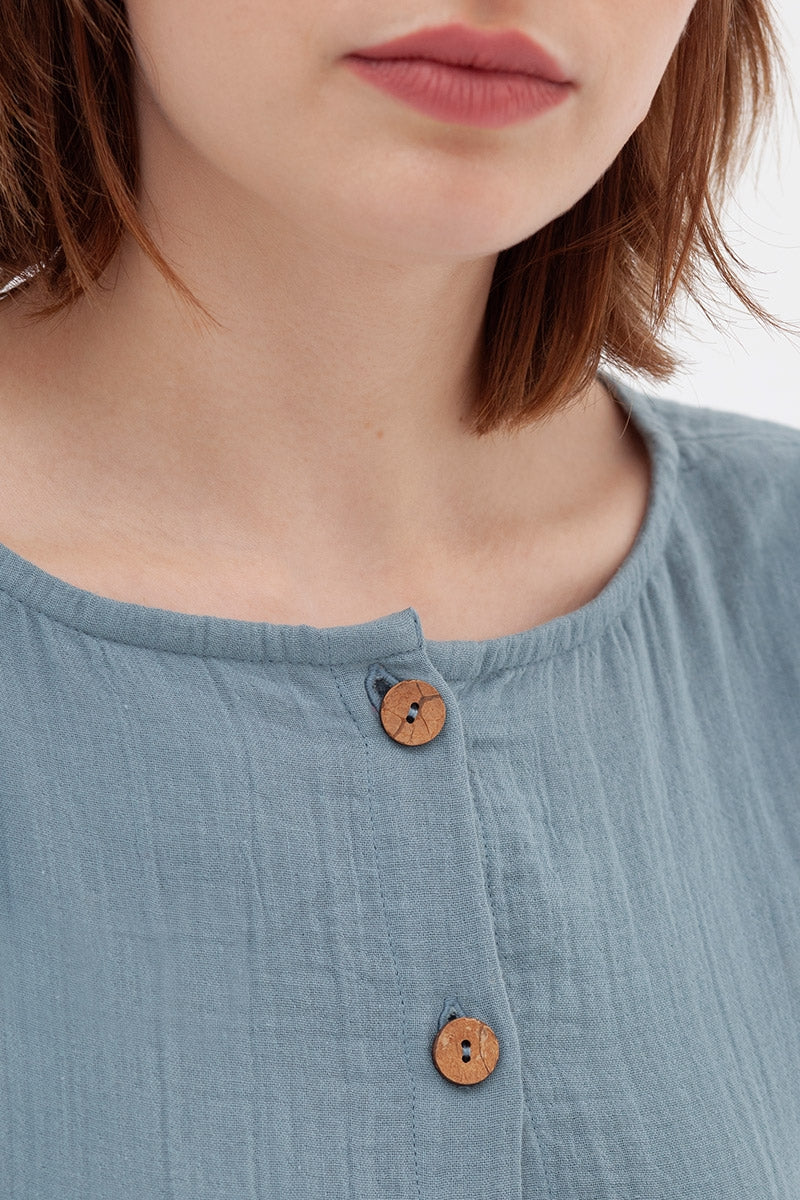 Vestido reversible mostaza Ágata - Imagen 3