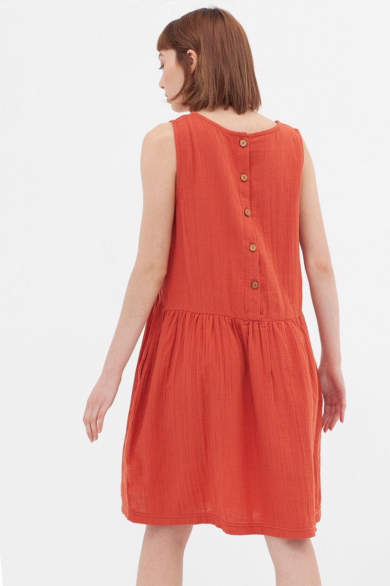 Vestido reversible teja Ágata