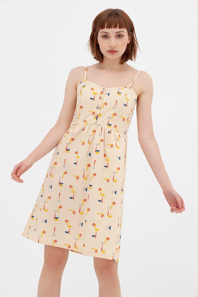 Vestido tapeta abstract print Ainara