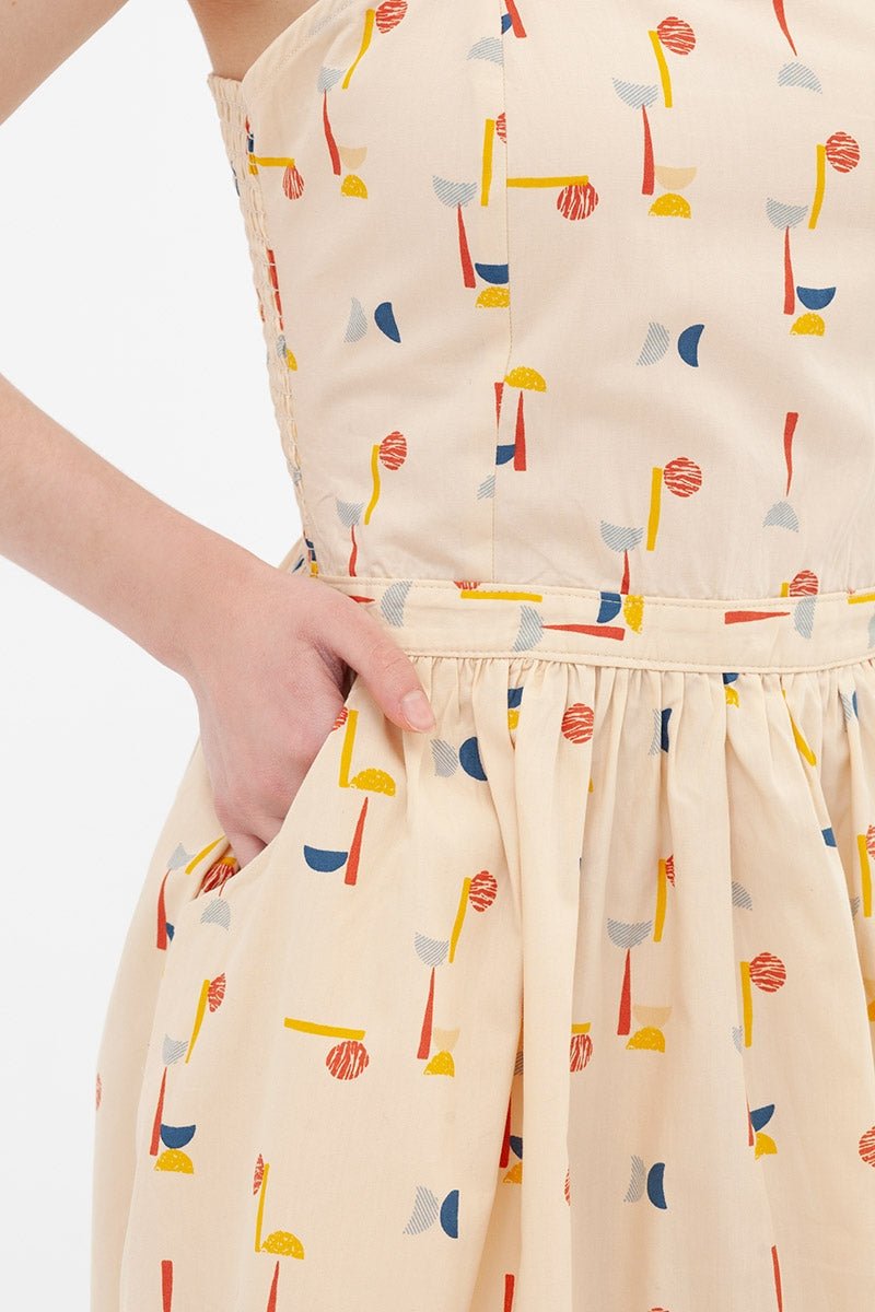 Vestido tirantes abstract print Ada - Imagen 3