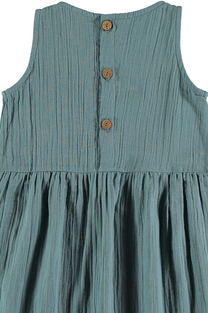 Vestido tirantes reversible azul - Imagen 4