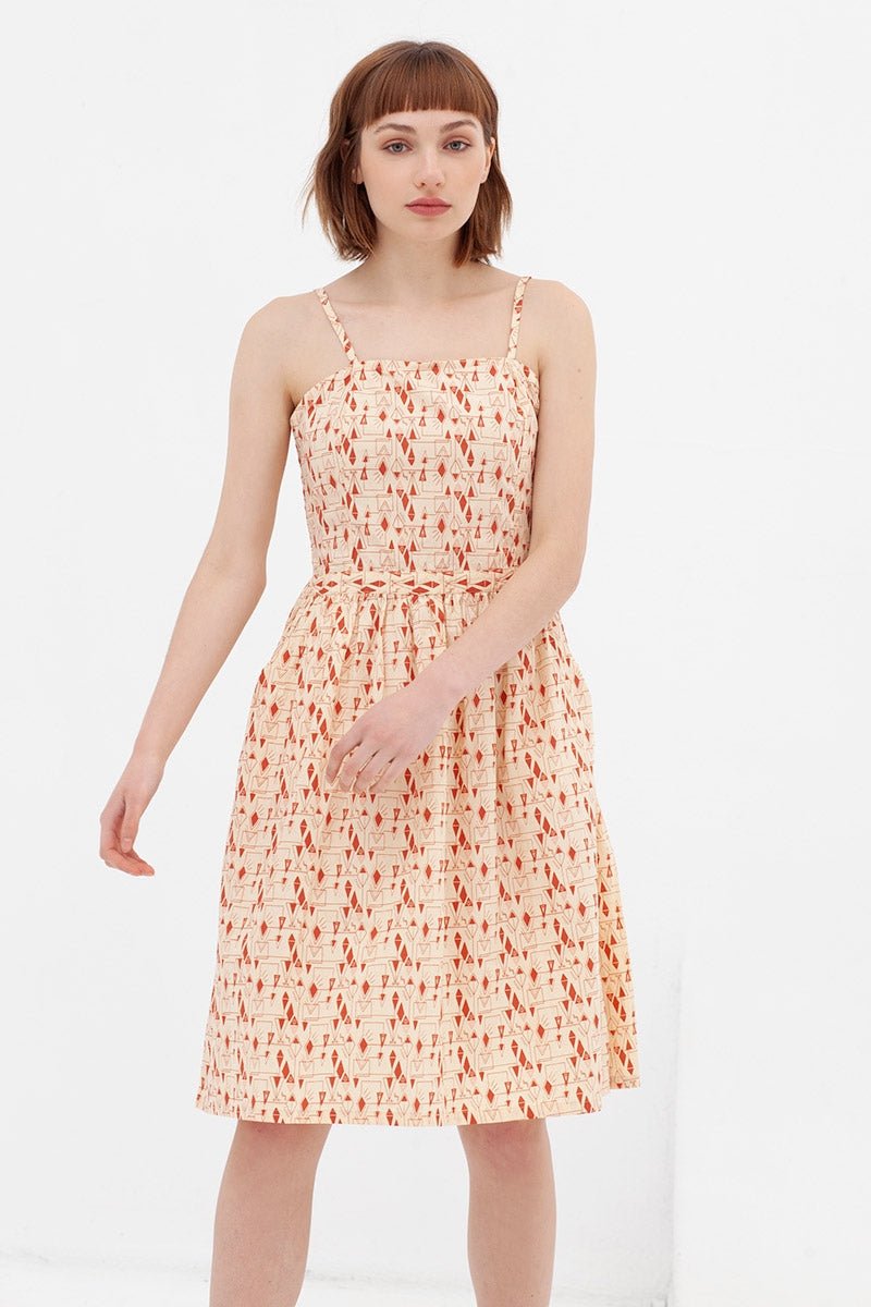 Vestido tirantes teja Ada